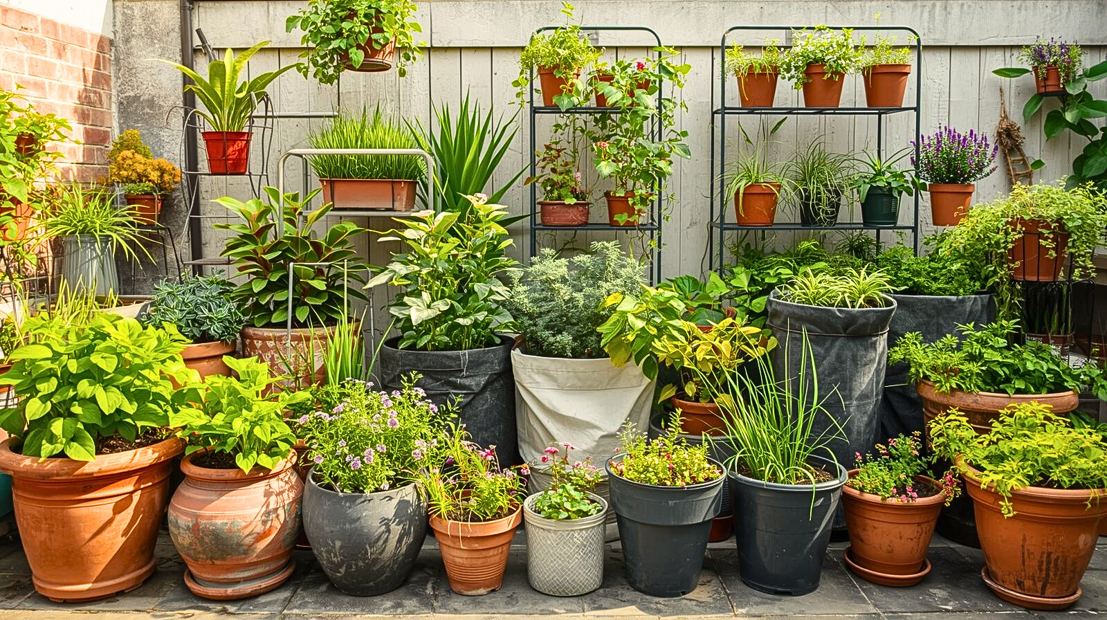 Garden accessories showing containers and planter accessories