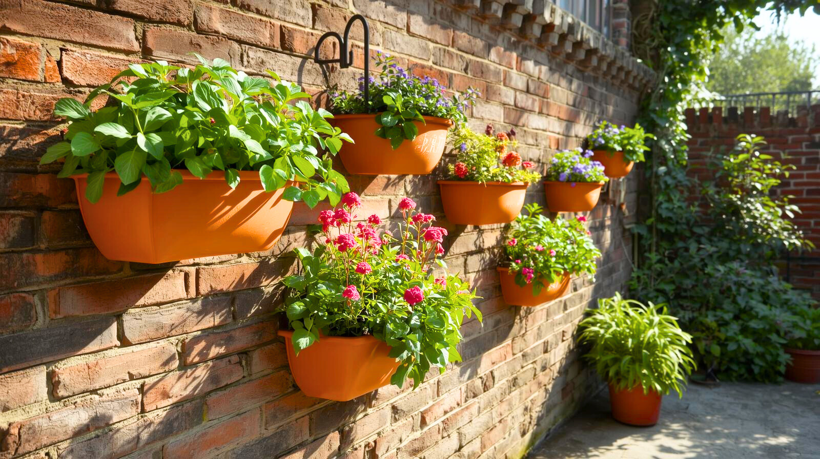 Garden accessories- wall mounted planters.