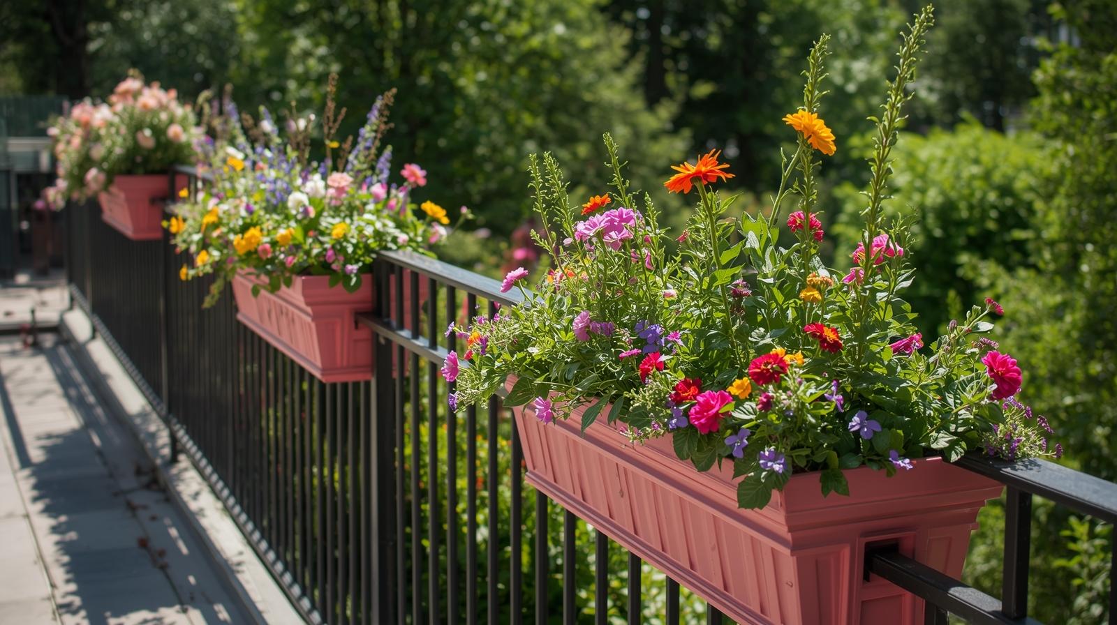 garden accessories- railing planters